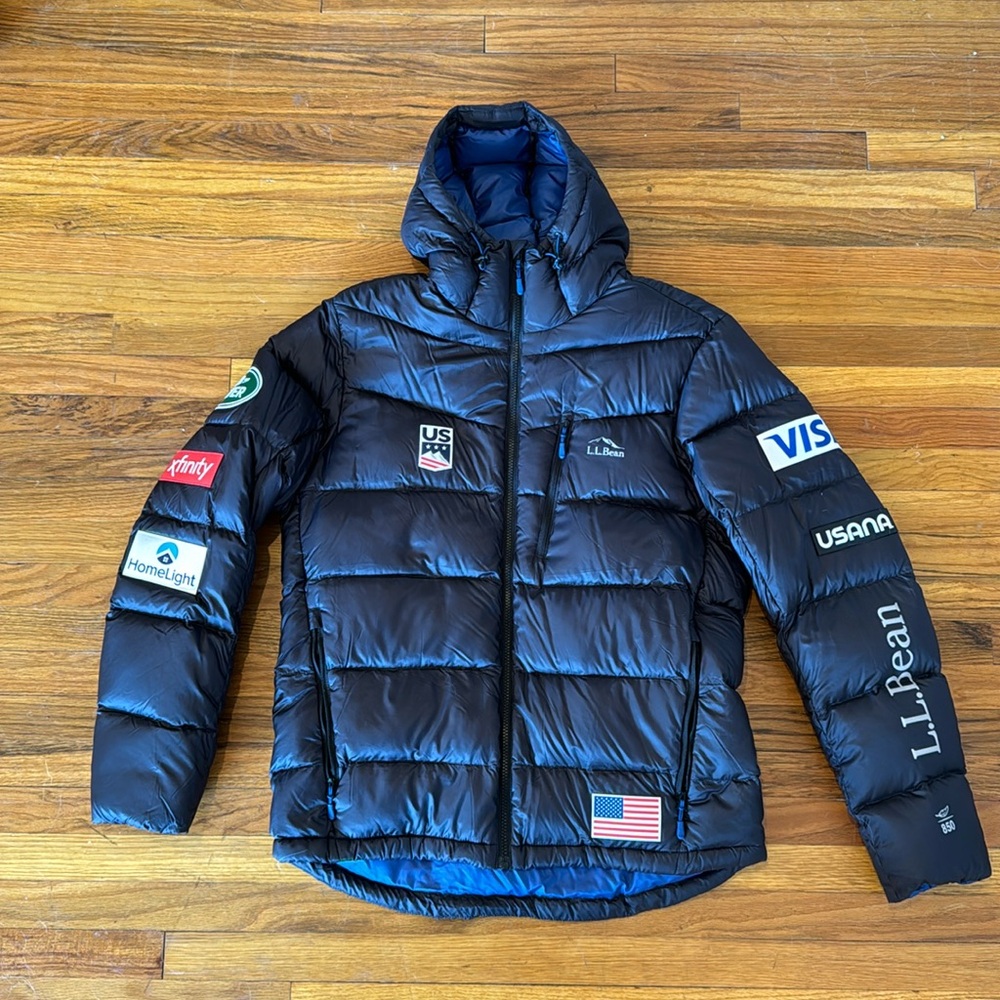 L.L Bean Team USA 850 fill goose down puffy jacket